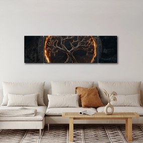 Obraz – Drzewo życia w lawie I. (170x50 cm)