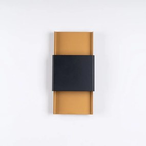 Kinkiety nowoczesny Zelfon, stal - 2 źródło światła 4000K - L.20 x H.40 cm - złoty/czarny