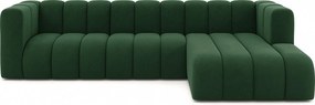Narożnik w kształcie L GRAND 318 cm, tkanina Salvador, Zielony, Prawy