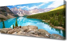 Duży obraz na płótnie Górska Panorama z Jeziorem