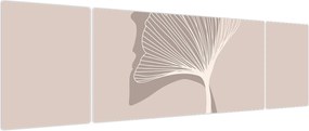Obraz - Beżowe liście N⁰4 (170x50 cm)