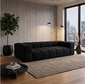 RUBI – sofa 3-osobowa z funkcją spania 150x202 cm, tkanina Anthology 19 szara