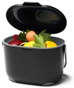 Czarno-szary pojemnik na odpadki organiczne Addis Caddy, 2,5 l