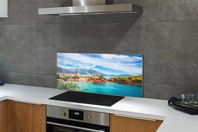 Szkło do Kuchni na Ścianę Wybrzeże w Objęciach Gór