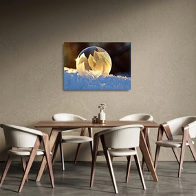 Obraz na szkle - zamrożona bańka (70x50 cm)