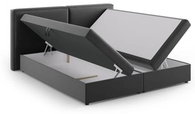 Ciemnoszare łóżko boxspring ze schowkiem 160x200 cm Arendal – Cosmopolitan Design