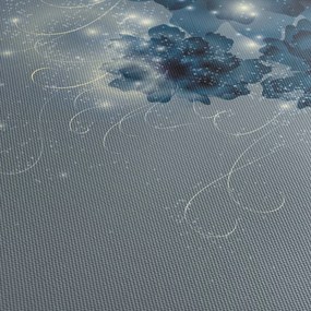 Obraz - Delikatne kwiaty (z zegarem) (90x30 cm)
