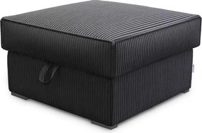 Pufa SMART COSARO XL z miejscem do przechowywania 71x71 cm, czarna
