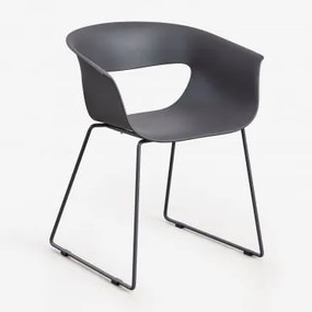 Krzesło Jadalniane Z Polipropylenu I Stali Alanys Grafitowa Szarość - Sklum