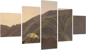 Obraz - Jules Coignet, View of Bozen with a Painter, reprodukcje (125x70 cm)