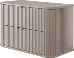 Szafka łazienkowa kaszmirowa ze złotym uchwytem, ​​80,4 x 51,7 x 41,5 cm