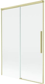 Mexen Rox parawan nawannowy 2-skrzydłowy rozsuwany 120 x 150 cm, transparent, złoty szczotkowany - 8C9-120-001-55-00
