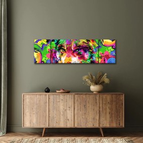 Obraz - Wilk z graffiti (170x50 cm)