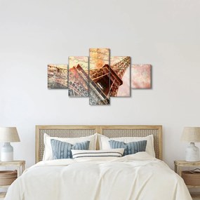 Obraz - Wieża Eiffla w stylu vintage (125x70 cm)