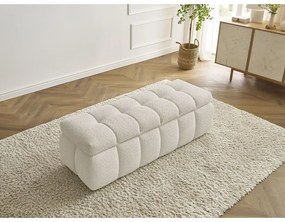 Beżowa ławka z materiału bouclé Mont Blanc – Bobochic Paris