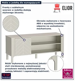 Nowoczesna szafka RTV na nóżkach kaszmir A4-E19