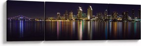Obraz miasta nocą (170x50 cm)