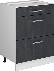 Szafka dolna do kuchni czarny beton 60x46x81.6 r-line