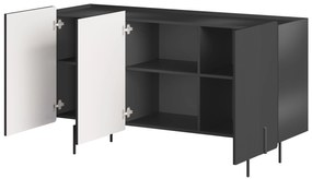 Komoda Malmi 150 cm - czarny mat / czarne nóżki