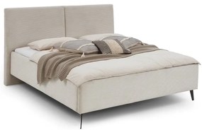 Beżowe tapicerowane łóżko dwuosobowe bez stelaża 180x200 cm Lando – Meise Möbel