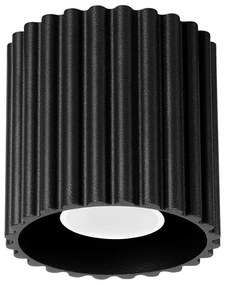 Czarna ryflowana lampa sufitowa D9-B98