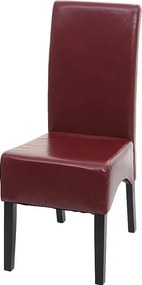 Krzesło do jadalni Crotone, czerwony, ciemne nogi