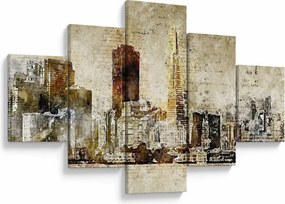 Obraz - Artystycznie ukształtowane miasto (125x70 cm)