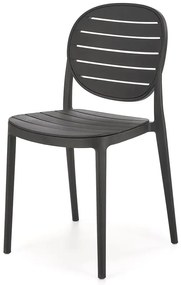 Czarne nowoczesne krzesło sztaplowane 120cm R0-K20