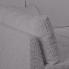 Ciemnoszary narożnik z materiału bouclé (lewostronny) Ariella – Ropez