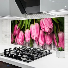 Panel Szklany do Kuchni Wiosenny Powiew Tulipanów