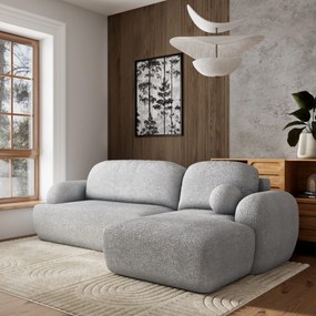 Masseno Narożnik MODENZA z funkcją spania i pojemnikiem na pościel Narozniki L, Rozkładana sofa - Jasnoszary, NOW OR NEVER 83