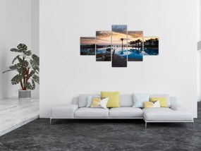 Obraz - Ośrodek wypoczynkowy nad morzem (125x70 cm)