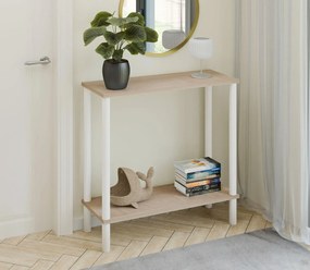Konsola na metalowym stelażu dąb sonoma + biały  Z2-P87