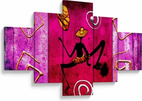 Obraz historycznego muralu (125x70 cm)