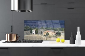 Panel nad blat kuchenny Pejzaż z Drzewami na Łące