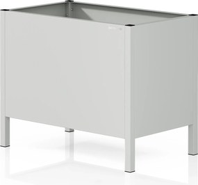 Osłona donica na kwiaty metalowa duża szara: DAISY 500 x 400 x 300 mm