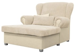 Beżowy sztruksowy szezlong Lord – Ropez