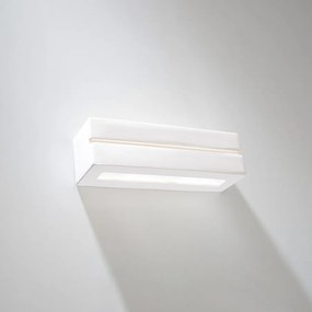 Kinkiety nowoczesny Solara line, ceramika - 1 źródło światła 4000K - L.32.5 x H.9.5 cm - biały