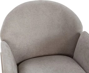 Beżowe tapicerowane fotele jadalniane zestaw 2 szt. Aslin – MOME