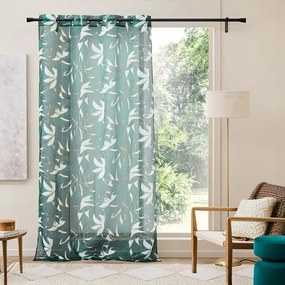 Zielona firanka z woalu 140x280 cm Elsa – douceur d'intérieur