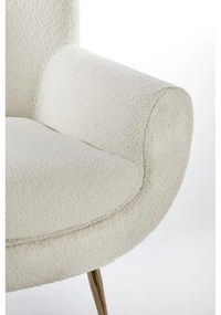 Kremowy fotel z materiału bouclé Vinstra – Light &amp; Living