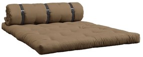Sofa rozkładana z brązowym obiciem Karup Design Buckle Up Mocca