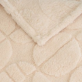 Beżowy koc z mikropluszu 130x160 cm Mid Century – Casa Selección