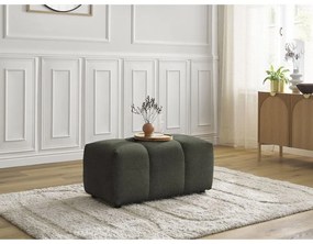 Podnóżek z tkaniny szenilowej w kolorze khaki Roxelane – Bobochic Paris