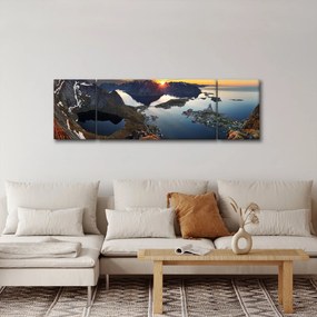 Obraz - Krajobraz górski, Norwegia (170x50 cm)