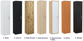 Wysoki regał z drzwiczkami dąb artisan - Okles