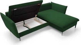 Narożnik GLOSS Prawostronny z funkcją spania, zestaw z poduszkami wolnostojący tkanina RIVIERA 41 Platynowy WERSAL