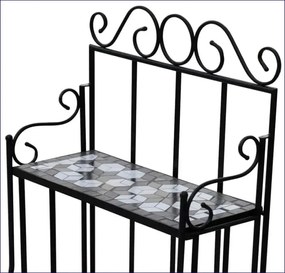 Kwietnik z czarno-białą mozaiką - Industrio