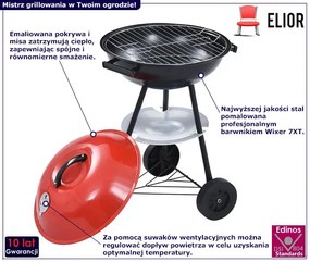 Okrągły grill na kółkach z pokrywą B0-Z04