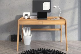 Drewniane bukowe biurko z szufladami Visby LISA / naturalne